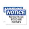 Signmission No Outside Food Or Drinks, 14 in W x Rectangle, Vinyl Decal OS-2PACK-NS-D-1014-L-14715 - alternate 1